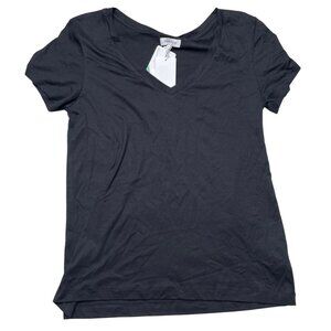 NWT Women's Black V Neck Short Sleeve T Shirt Nordstrom, Medium